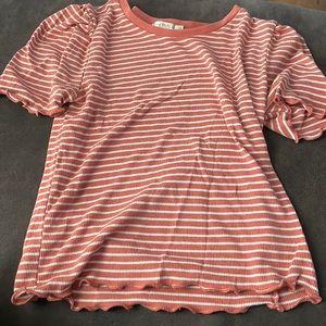 Orange and white striped slightly cropped